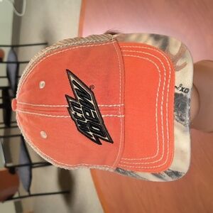 Mountain Dew Embroidered Logo Camo Trim Trucker Mesh Snapback Hat Cap OSFA
